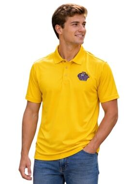 P2 LSU Tigers Polo Shirt Yellow Louisiana State University Size XL